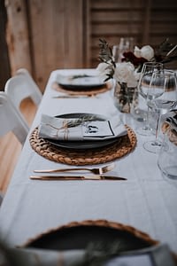 wedding collaborations - table arrangement